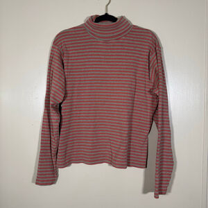 Woolrich Women’s Turtleneck Long Sleeve Pullover Shirt 100% Cotton XL